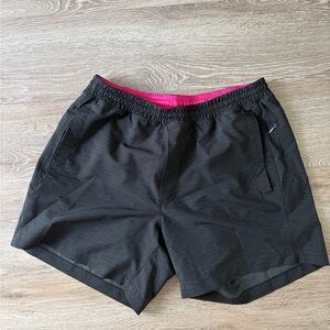 Birddogs Black Athletic Shorts with Pink Trim